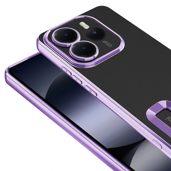 Xiaomi Redmi Note 14 5G Kılıf Kamera Korumalı Logo Gösteren Zore Omega Kapak - 3