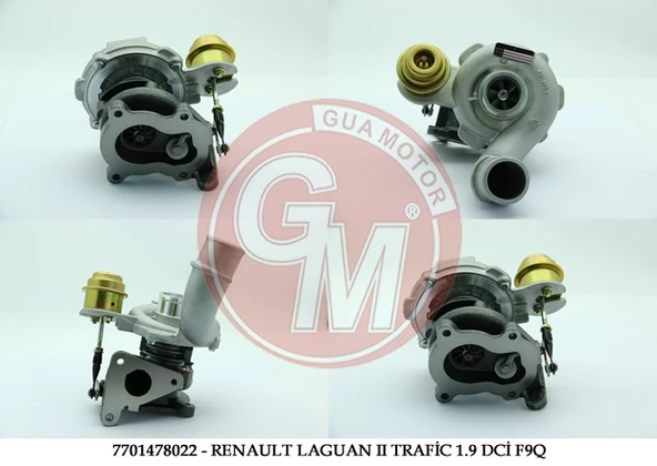 GUA 40416 TURBO ŞARJ RENAULT LAGUAN II TRAFİC II MASTER II1.9 DCİ F9Q 7701478022-7700105102-7700108052 ürün görseli