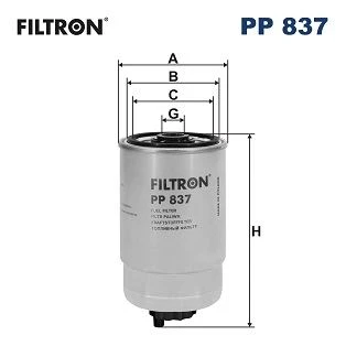 FILTRON PP837 YAKIT FİLTRESİ ASTRA-CORSA-VECTRA-TRAFFIC-BOXER-PALIO-DUCATO1.7-1.9-2.4-2.5D-ACCENT-ERA-GETZ 1.5CRDİ 1902138-1930010-L319222B900-813041 ürün görseli 1