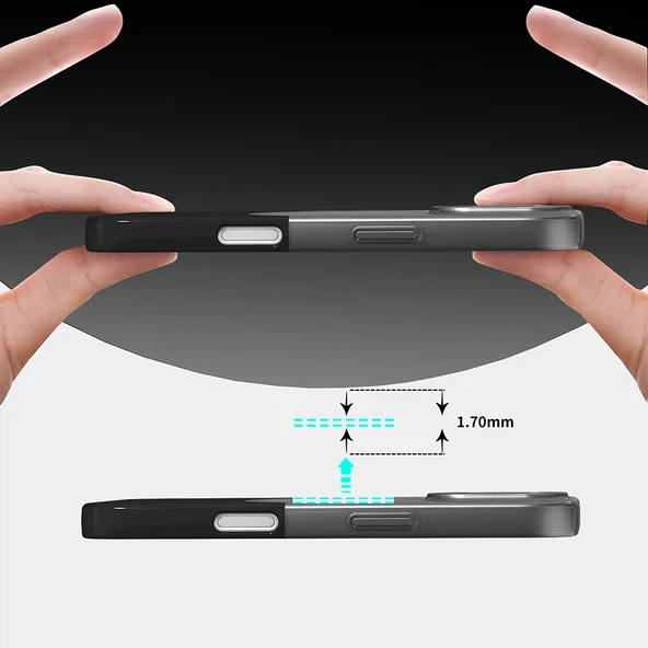 Apple iPhone 16 Kılıf M-Safe Şarj Özellikli Mıknatıslı Zore Duble Kapak - Resim 2