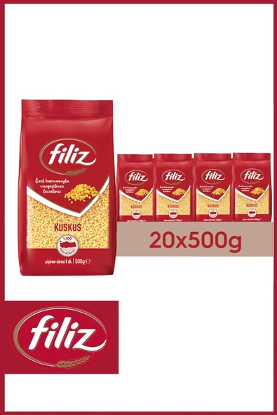 Filiz Kuskus Makarna 500 gr X 20 Adet ürün görseli