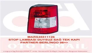 MARS 511126 STOP LAMBASI DUYSUZ SAĞ TEK KAPI PARTNER-BERLINGO 06 > 6351.CY ürün görseli 1