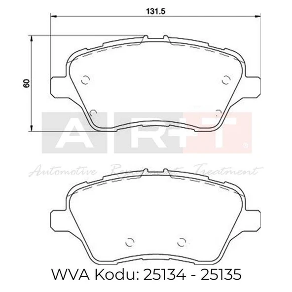 ART A03.2474 ON FREN BALATASI TRANSIT TORNEO COURIER 14> B MAX 14> MEAY1J2K021AA-AY112K021CA ürün görseli 1