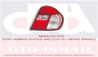 MARS 511216 STOP LAMBASI DUYSUZ SAĞ CLIO 02 >BEYAZ SİNYALLİ 8200403982 ürün görseli 1