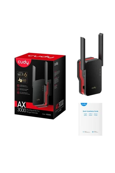 CUDY Re3000 Ax3000 Dual Band Mesafe Genişletici Priz Tipi - 4