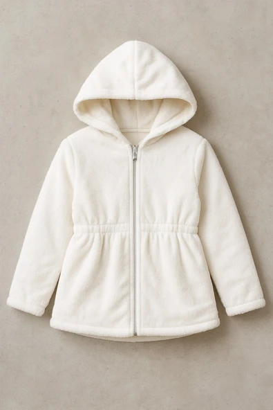 Peluş Kız Çocuk Mont - 4