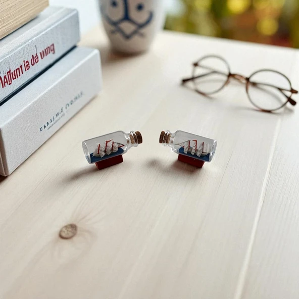 Şişe İçi Gemi Biblo Mini - Resim 2