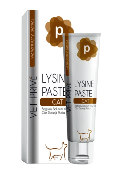 Vet Prive Lysine Paste / Kediler Için Bağışıklık, Solunum Yolu Ve Göz Desteği Pasta ürün görseli