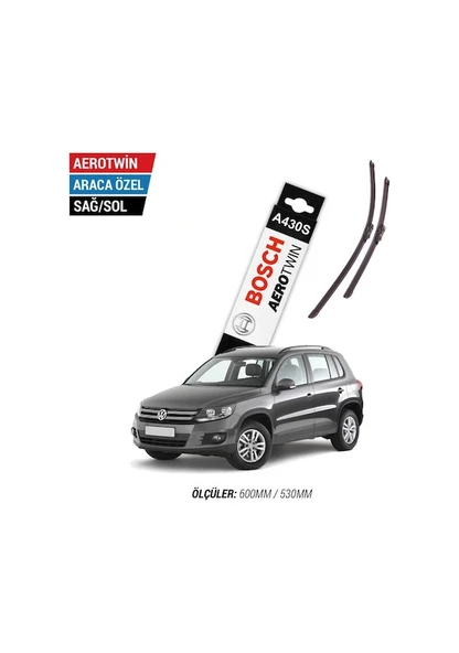 Vw Tiguan Silecek Takımı 2007-2015 Bosch Aerotwin A430S - Resim 2