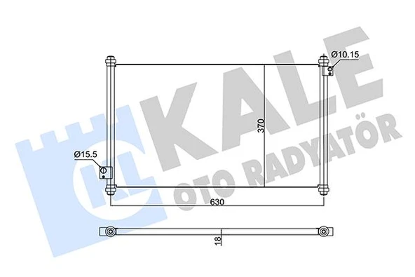 KALE 350595 KONDENSER AL/PL/BRZ ACCORD VI 80100S84A00 ürün görseli 1