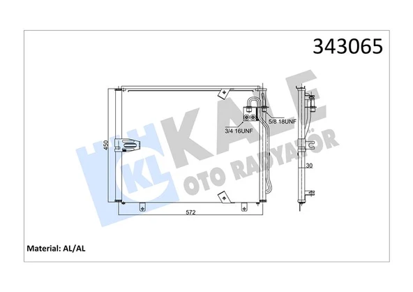 KALE 343065 KLIMA RADYATORU BMW E32 E34 64536965952 ürün görseli 1