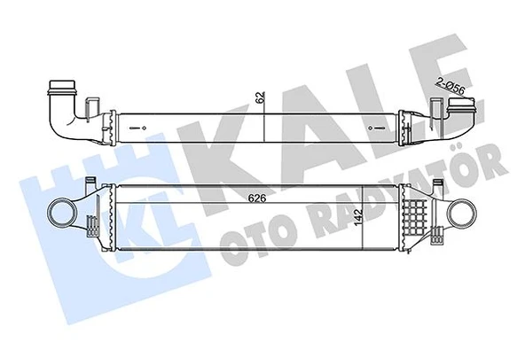 KALE 350895 TURBOSARJ RADYATORU MERCEDES W176 W246 C117 X156 A2465000100 ürün görseli 1
