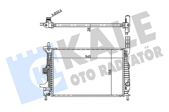 KALE 354230 MOTOR SU RADYATOR FOCUS III 13> TRANSIT CONNECT 14> 1.0 ECOBOOST CV618005VC-CV618005VB CV618005VA ürün görseli 1