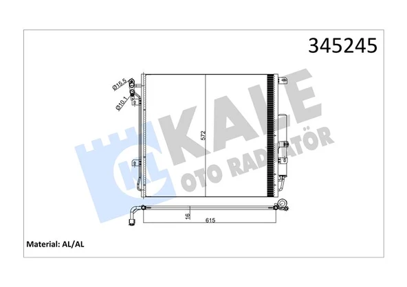 KALE 345245 KLIMA RADYATORU DISCOVERY 3 L319 04>09 RANGE ROVER SPORT I L320 06>10 JRB500030-LR018404 ürün görseli 1