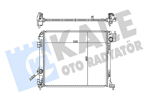 KALE 357250 RADYATÖR NISSAN QASHQAI II J11 1.5 DCI 2013-KADRAJ 1.6 DCI 2015 AL/BRZ 214104EA0A-214104EA1A-214107399R ürün görseli 1