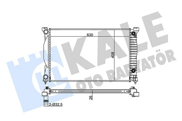KALE 352900 RADYATÖR AUDI A4-A6 2.0TFSI-2.0TDI 01-08 632x408x26 AL-PL-BRZ 8E0121251B-8E0121251L-8E0121251AQ ürün görseli 1