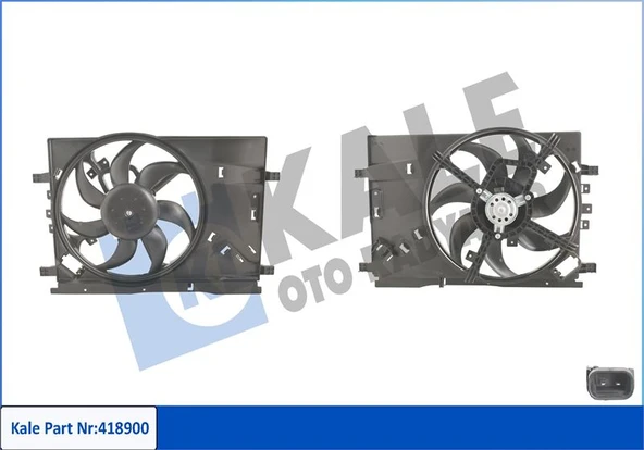 KALE 418900 FAN MOTORU DAVLUMBAZLI OPEL CORSA D 06> GRANDE PUNTO 06> 1.0-1.2-1.4 XE-XEP 130W-390mm KLİMASIZ ARAÇLAR 13263551-55702186-55700341-1341393 ürün görseli 1
