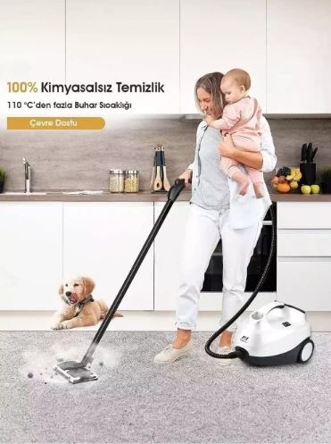 Pirantech CB-107C 2000 W Beyaz Buharlı Temizleyici - 4