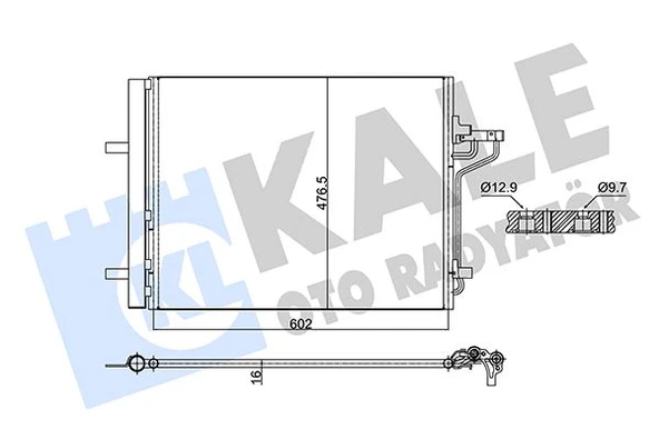 KALE 353135 KLIMA RADYATORU FOCUS III 11>17 1.6 ECOBOOST C-MAX II 11> 1.6 ECOBOOST -2.0 TDCI 8V6119710FA-1693590-2002808 ürün görseli 1