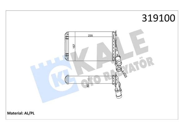 KALE 2081832AL KALORİFER RADYATÖRÜ PARTNER-BERLINGO 1.9D-2.0HDI 97-08 -P306-XSARA-XANTIA-ZX 1.6-1.8-2.0-1.4HDI-1.5D 97-05 BEHER TİPİ 6448.78-96103384-6448.C8-96103388 ürün görseli