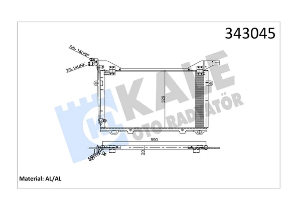 KALE 343045 KLIMA RADYATORU MERCEDES E-CLASS W210 S210 A2108300470 ürün görseli