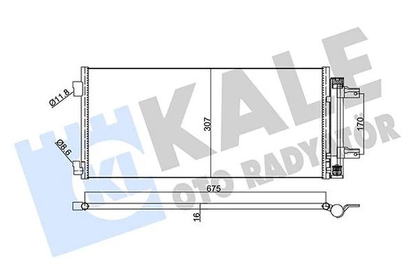 KALE 354885 KLİMA RADYATÖRÜ KONDANSATÖRÜ OPEL ASTRA K 15>22 AL/PL/BRZ 39131676-39011385-13475956 ürün görseli 1
