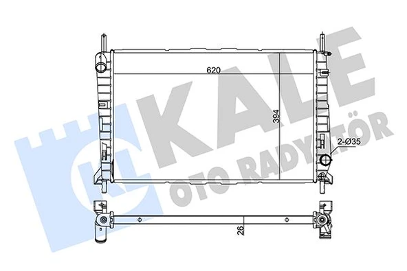 KALE 348455 MOTOR SU RADYATORU AC MONDEO I II 92>00 1.6 1.8 2.0 OLCU 620 378 26 KLIMALI 93BB8005AD-97BB8005CA-7358425 ürün görseli 1
