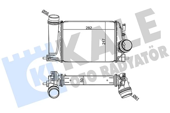 KALE 350970 TURBO RADYATÖRÜ INTERCOOLER MGN IV GRANDTOUR 1.2 Tce 16 > NISSAN QASHQAI 1.2 DIG-T 144614ED0A ürün görseli 1