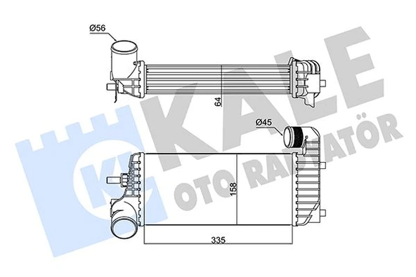 KALE 352330 TURBO RADTYATORU C MAX II FOCUS III TRANSIT CONNECT TOURNEO CONNECT 1.5TDCI 11> 336X157X62 BV619L440CJ-BV619L440CD-1803543 ürün görseli 1