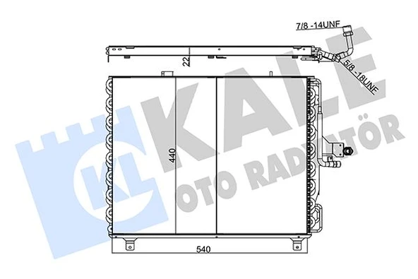 KALE 354060 KLIMA RADYATORU MERCEDES W124 S124 A124 C124 A1248301670 ürün görseli 1