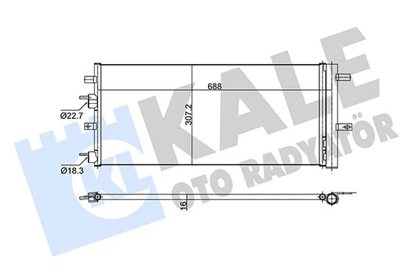 KALE 353160 KLIMA RADYATORU KONDANSER MONDEO 14> 1.0-1.5 ECOBOOST 1.5 TDCI 2.0 TDCI DG9H19710AE-HG9H19710CA-E1GH19710AC ürün görseli 1