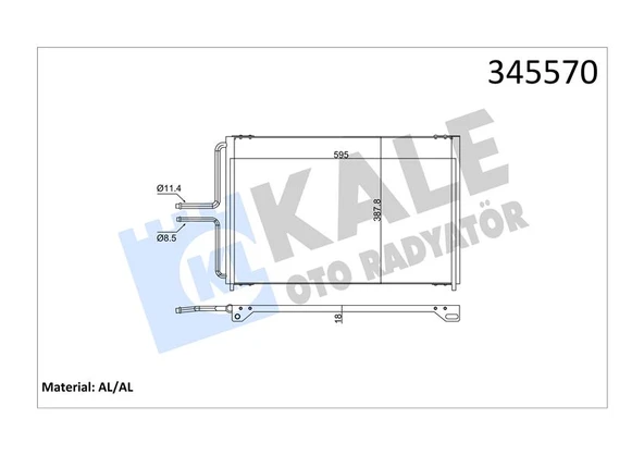 KALE 345570 KONDENSER AL/AL AVANTIME-ESPACE III 6025307276-7700876215 ürün görseli 1