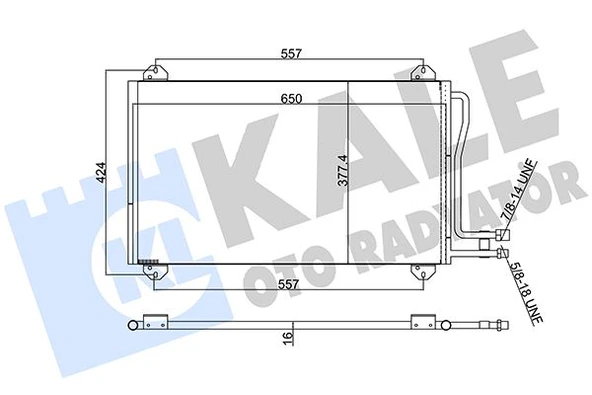 KALE 381100 KLIMA RADYATORU MERCEDES SPRINTER B901>B905 95>06 A9015000454 ürün görseli 1