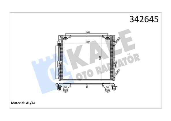KALE 342645 KLİMA KONDENSERİ LAND CRUISER AL-AL 8846060400-8846060400 ürün görseli 1