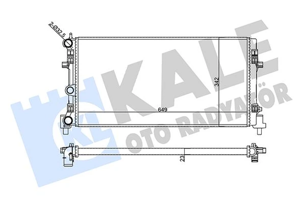 KALE 356425 SU RADYATÖRÜ AUDI A1 10 >SEAT IBIZA IV-TOLEDO IV 08 >SKODA FABIA II-RAPID-ROOMSTER 06 >VW POLO 09 > 1.2 1.6 1.9TDI 1.2 1.4TSI 1.2TFSI MT MEKANİK 649x342x23 6R0121253N-6RF121253 6R0121253-6 ürün görseli 1