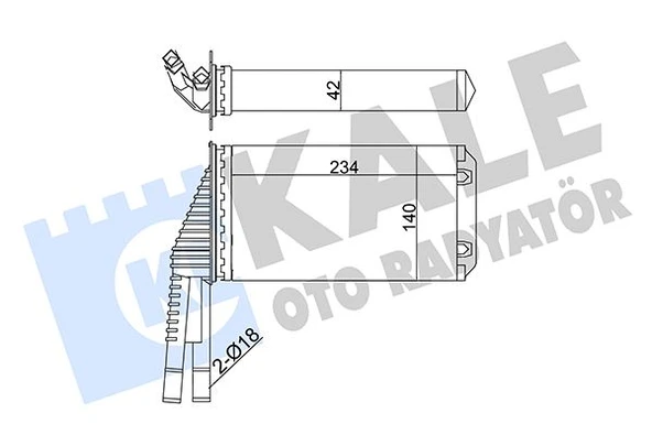 KALE 355265 KALORİFER MEKANİK CITROEN C1-C1 II-PEUGEOT 107-TOYOTA AYGO KALORİFER 6448P1-870500H010 ürün görseli 1
