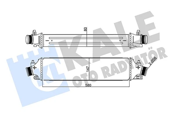 KALE 352415 TURBO RADYATÖRÜ İNTERCOOLER ALFA ROMEO GIULIETTA 10>20 1.4 TB 1.8 TB 2.0 JTDM 50514486 ürün görseli 1