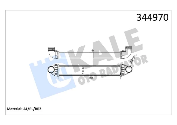 KALE 344970 TURBOSARJ RADYATORU MERCEDES W169 W245 A1695000000 ürün görseli 1