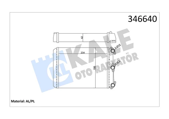 KALE 346640 KALORIFER RADYATORU MERCEDES W123 S123 C123 A0018357801 ürün görseli 1