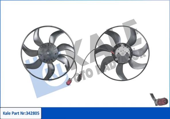 KALE 342805 FAN MOTORU PERVANELİ SEAT LEON-SKODA OCTAVIA III-VW GOLF VII 445mm-370W DAVLUMBAZ YOK 5Q0959455F ürün görseli 1