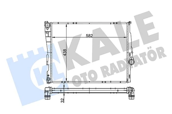 KALE 354400 MOTOR SU RADYATORU BMW M52 M54 M57 E46 Z4 E85 MANUEL SANZIMAN 17119071519 ürün görseli 1