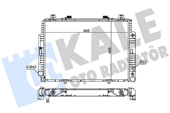 KALE 351300 MOTOR SU RADYATORU MERCEDES S-CLASS W140 91>98 A1405001603 ürün görseli 1