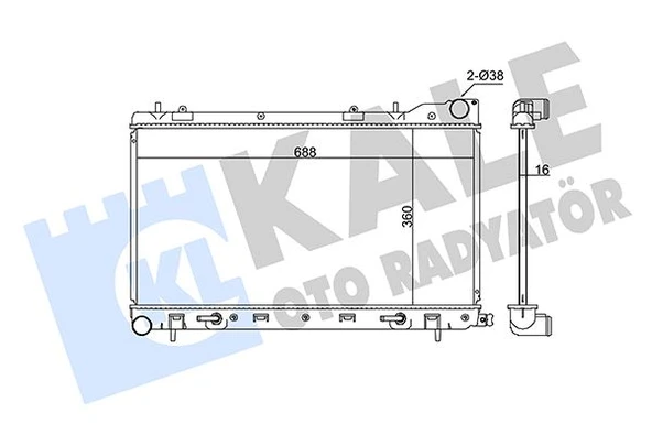 KALE 364900 RADYATÖR SUBARU FORESTER AL-PL-BRZ 360X688X16 45111SA150-45111SA010-45111SA090 ürün görseli 1
