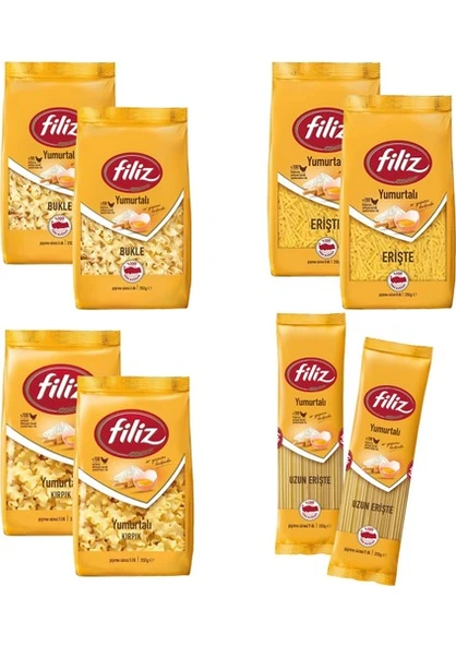 Filiz Yumurtalı Makarna 350 gr 8 Li Karma Paket ürün görseli