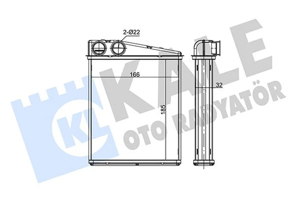 KALE 352125 KALORIFER RADYATORU MERCEDES W169 W245 . MINI R55 R56 R60 A1698300761-64113422666 ürün görseli