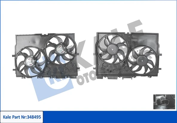 KALE 348495 FAN MOTORU KOMPLE ÇİFTLİ DAVLUMBAZLI BOXER III-JUMPER III-DUCATO III 2.2-2.3-3.0 HDI-JTD AC/NAC 1250.H9-1358010080-1393260080 ürün görseli