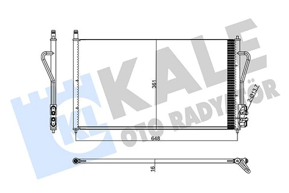 KALE 358240 KLIMA RADYATORU FOCUS I 1.4 16V 1.8TDCI 1.6 ZETEC S 16V 98>04 MEYS4H19710CA-YS4H19710BB-1671708 ürün görseli 1