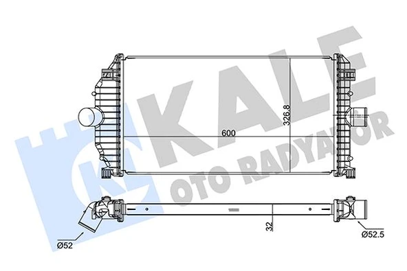 KALE 352280 İNTERCOOLER ESPACE III-LAGUNA I 1.9DCI 98 > 7701045349-6025310508 ürün görseli 1