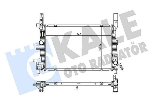 KALE 355520 MOTOR SU RADYATÖR FORD GRAND C-MAX FOCUS III 11> TRANSIT CONNECT 14>1.5 TDCI F1F18005HB-1889730 ürün görseli 1