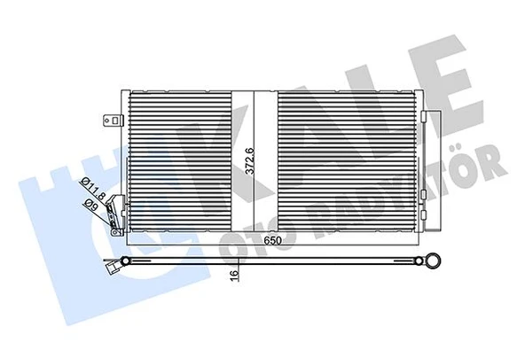 KALE 378700 KLIMA RADYATORU MONDEO III 1.8 2.0 16V 2.0TDCI 00>07 UZUNLUK:650MM. GENİŞLİK: 373MM 4S7H19710AA-1S7H19710BC-1671713 ürün görseli 1